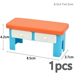 Duploes Large Particle Figures: Big Size Building Blocks for City Furniture & House Sets (Desk)