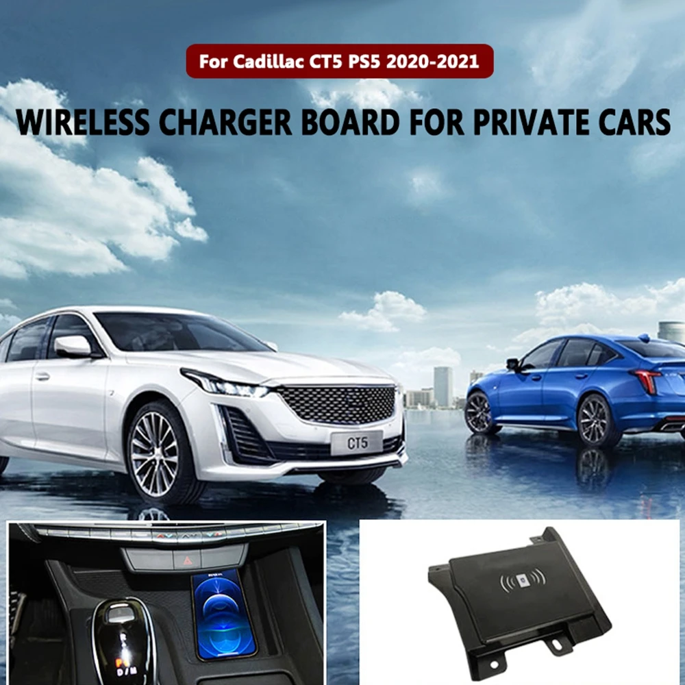 Caricabatterie Wireless Per Cadillco Ps5 Ct5 2020 2021 Tappetino Per Caricabatterie A Induzione Per Smartphone 15W Caricabatterie Qi Con Ricarica Rapi