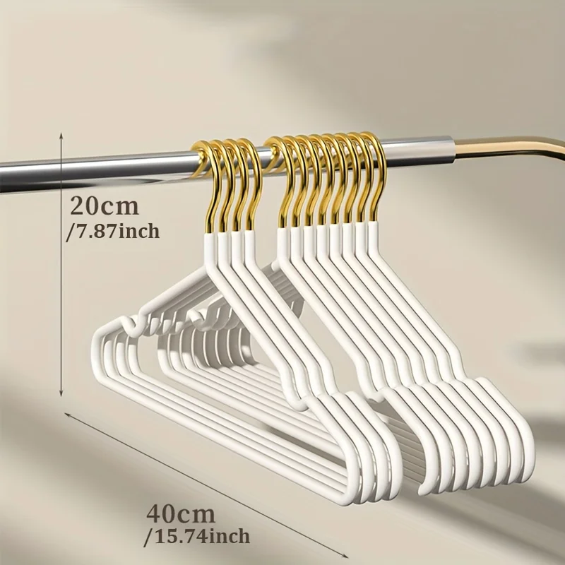 10 قطع من شماعات معطف القميص المعدنية شديدة التحمل...