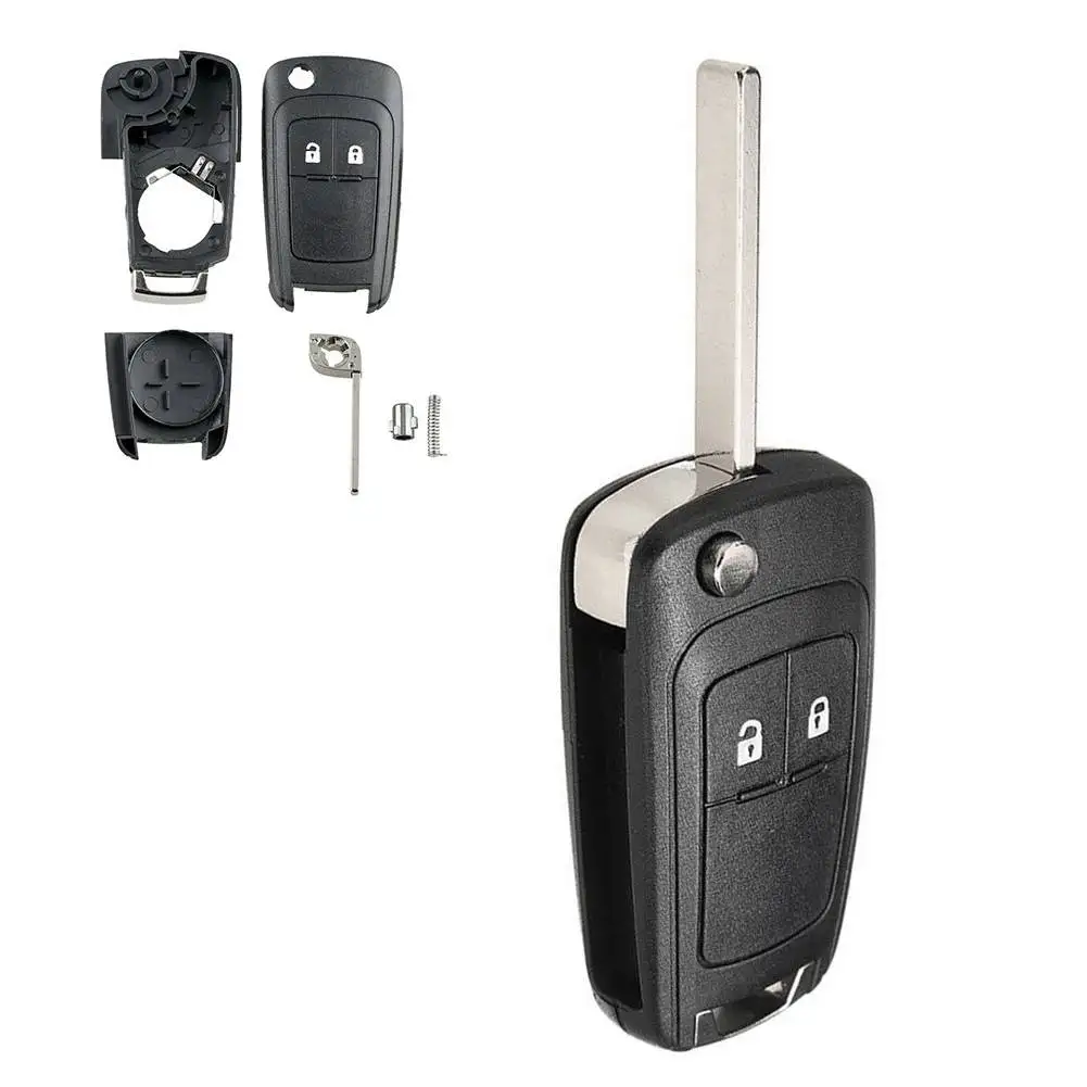 2 Telecomandi Chiave Auto Fob Custodia Shell Con Pulsanti Per Opel Vauxhall Buick Astra Insignia Vectra Chevrolet Cruze Aveo Spark Captiva Orlando - 3
