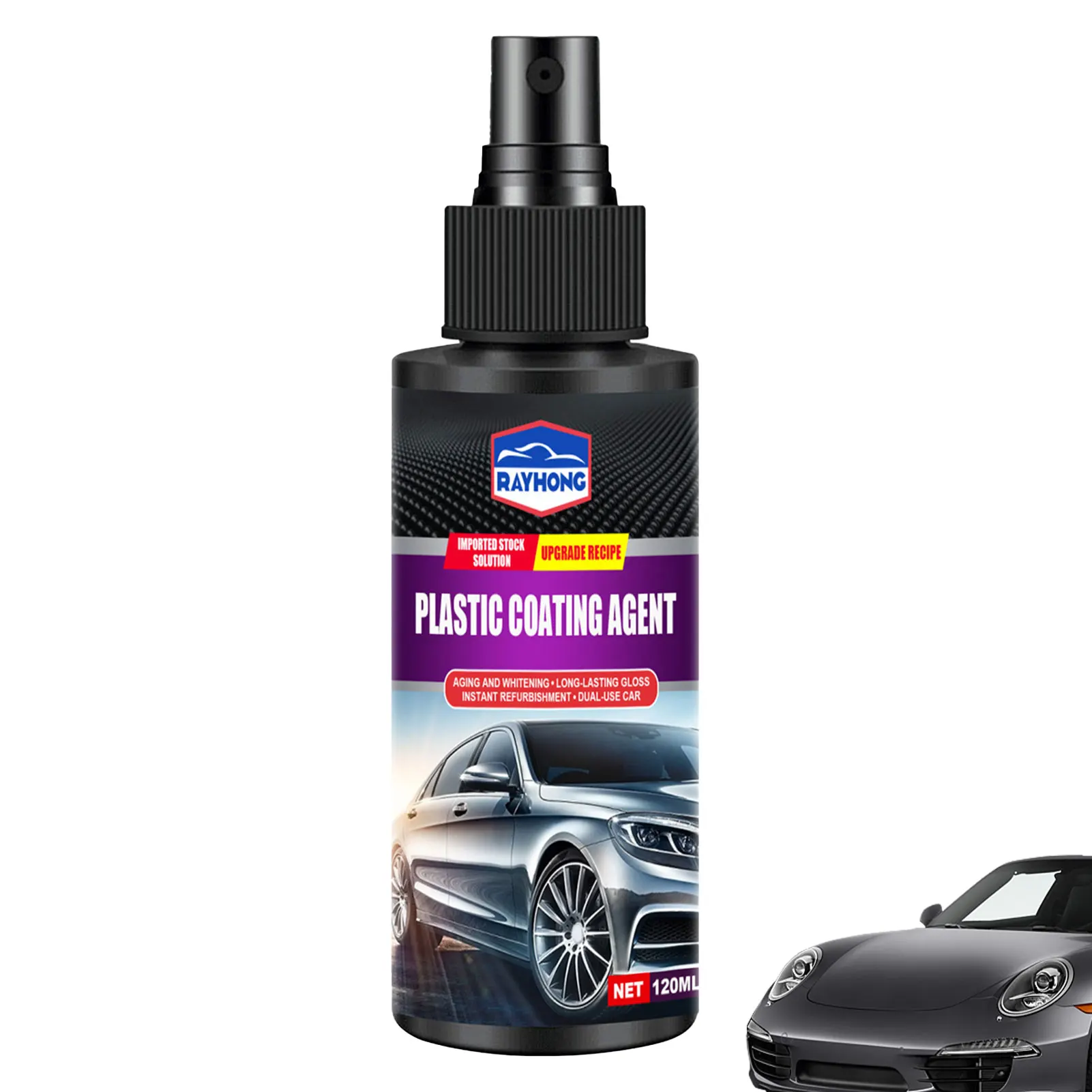 60ml Black Car Trim Restorer Spray Auto Parts Refurbish Agent Cars