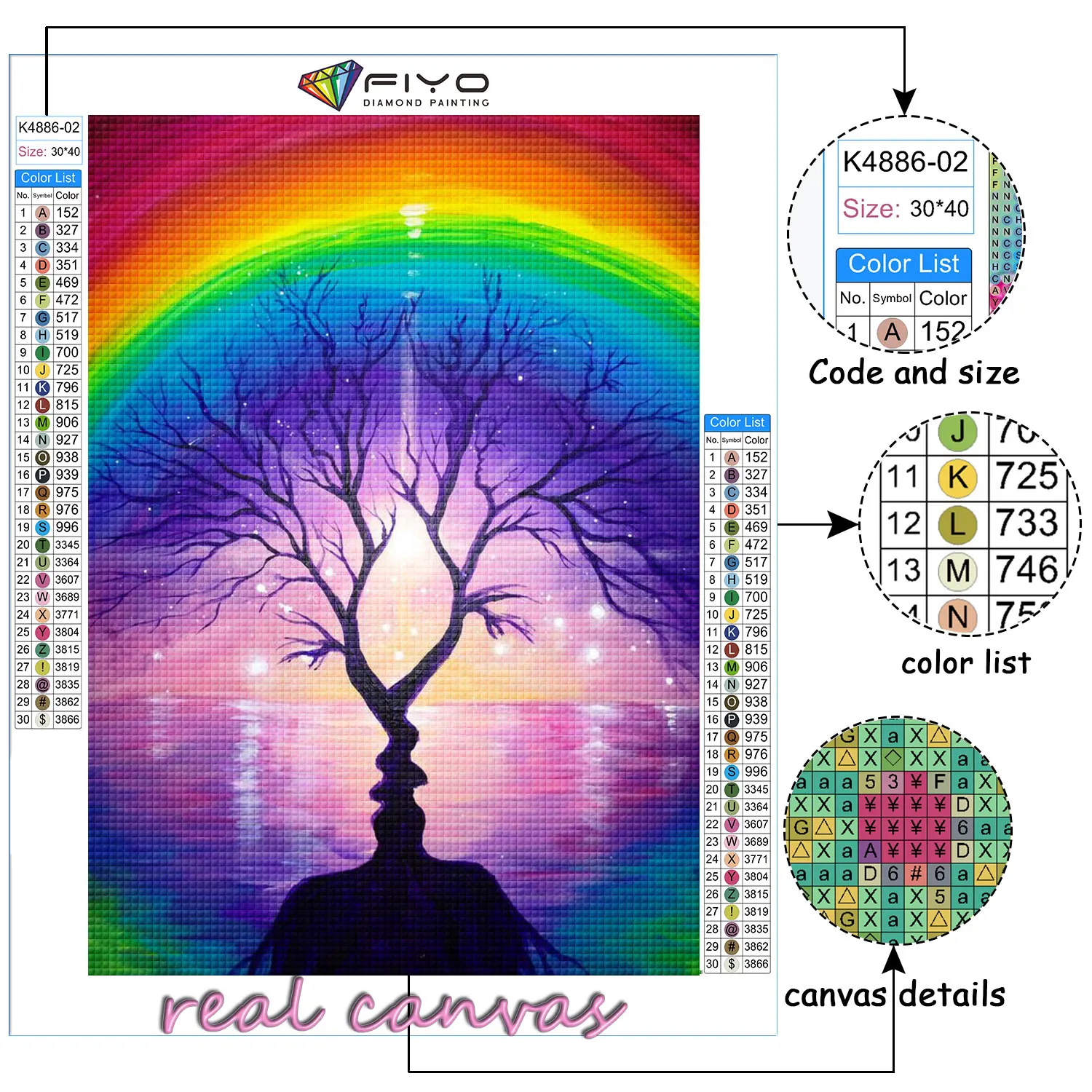 FIYO Diamond Painting Rainbow Tree New 2022 Picture Diamond Mosaic  Landscape 5D DIY Embroidery Art Cross Stitch Kit Home Decor