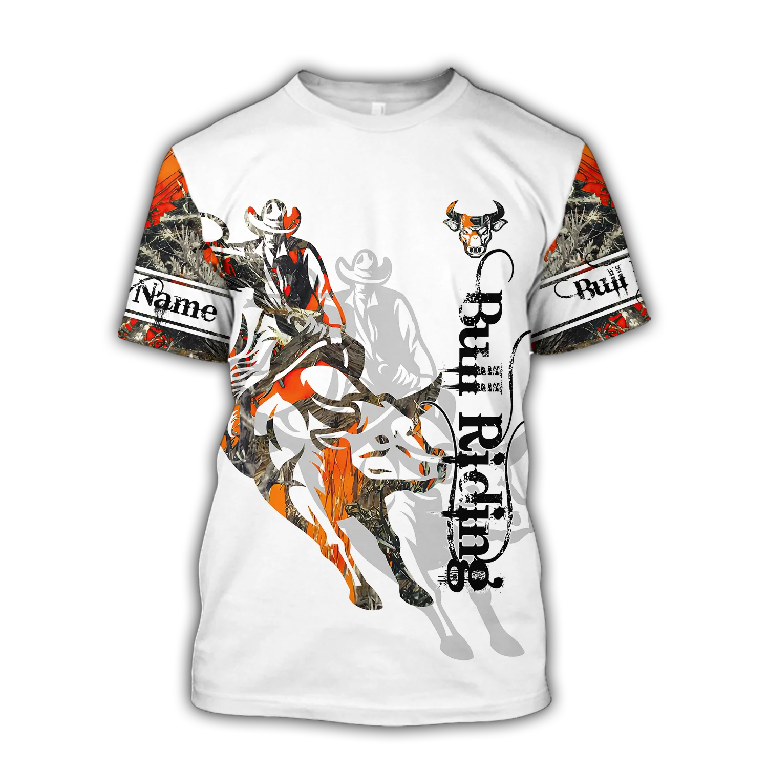 2022 sommer Mode herren t shirt Personalisierte Name Bull Reiten Tattoo 3D Gedruckt Unisex T-shirt straße Beiläufige sport T-shirt DW45 – Detail 18