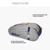 Wilson French Open Team Tennis Racket Bag Roland Garros 3/6-Pack Multi-functional Large-Capacity Racket Bags Court Tournament 3