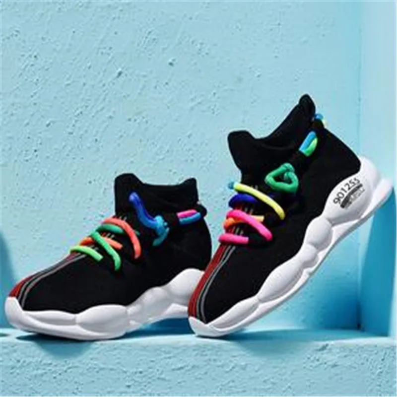 2023 New Brand Children Shoes Boy Girls Breathable Footwear Casual Sports Shoes Soft Outdoor Kids Knitting Sneakers Size 26-38