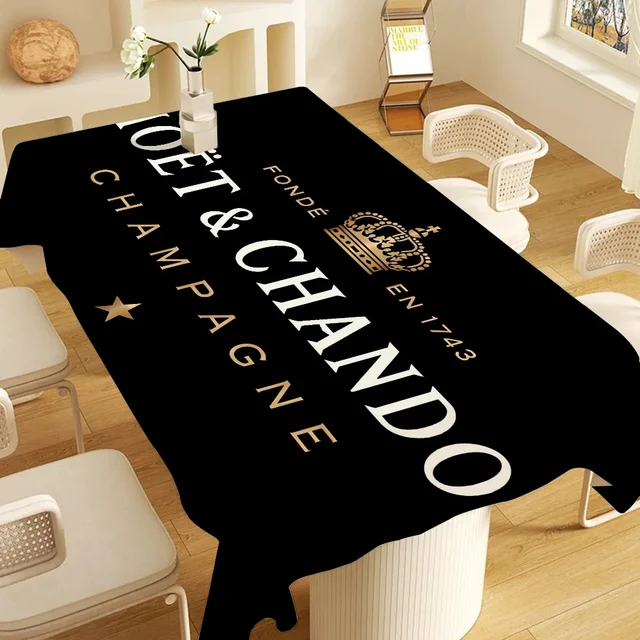Champagne M-Moet &Chandon Table Stain Resistant Decorative Washable Polyester Tablecloths for Dining Table Parties and Wedding 6