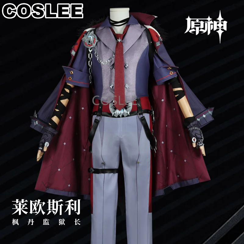 

COSLEE [Customized] Genshin Impact Wriothesley Cosplay Costume Game Suit Handsome Uniform Men Halloween Party Role Play Outfit