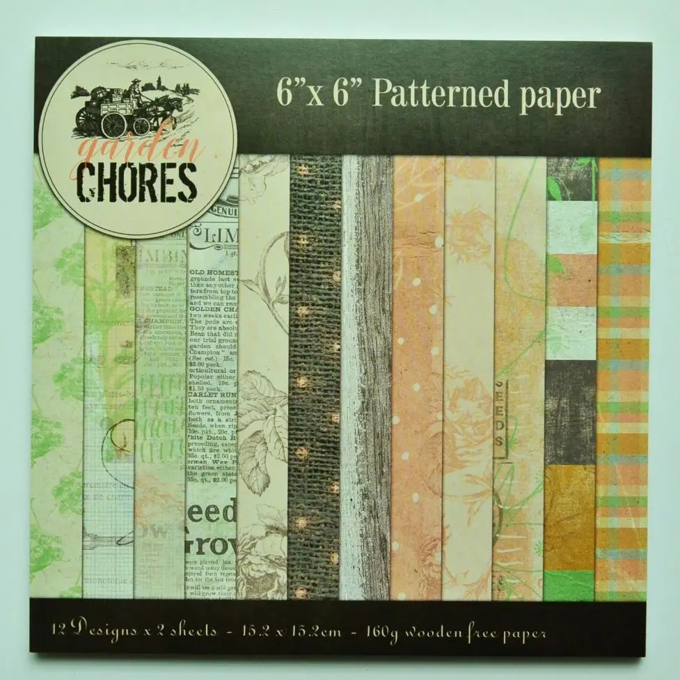 

DIY Photo Album Patterned Decorative Scrapbooking Papers Crafts Art Card 6" Single Side Printed 24 Sheets /Set jf01