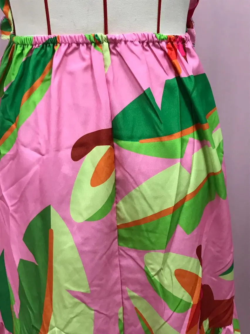 Vestidos de cuello halter con estampado de estilo bohemio para mujer, sexys, con escote en V y espalda descubierta, para vacaciones y playa, ropa informal para desplazamientos diarios.