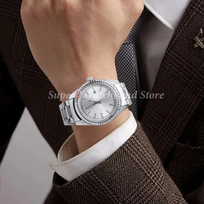 Elegant Curved End Stainless Steel Universal Strap with Butterfly Clasp