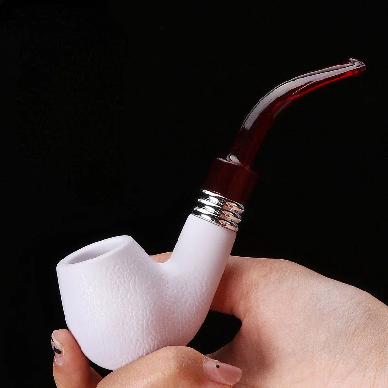 Pipa De Tabaco Pipa De Fumar De Ra&iacute;z De Madera De &eacute;bano Hecha A Mano Caja De Regalo Pipa De Tabaco De Madera Maciza