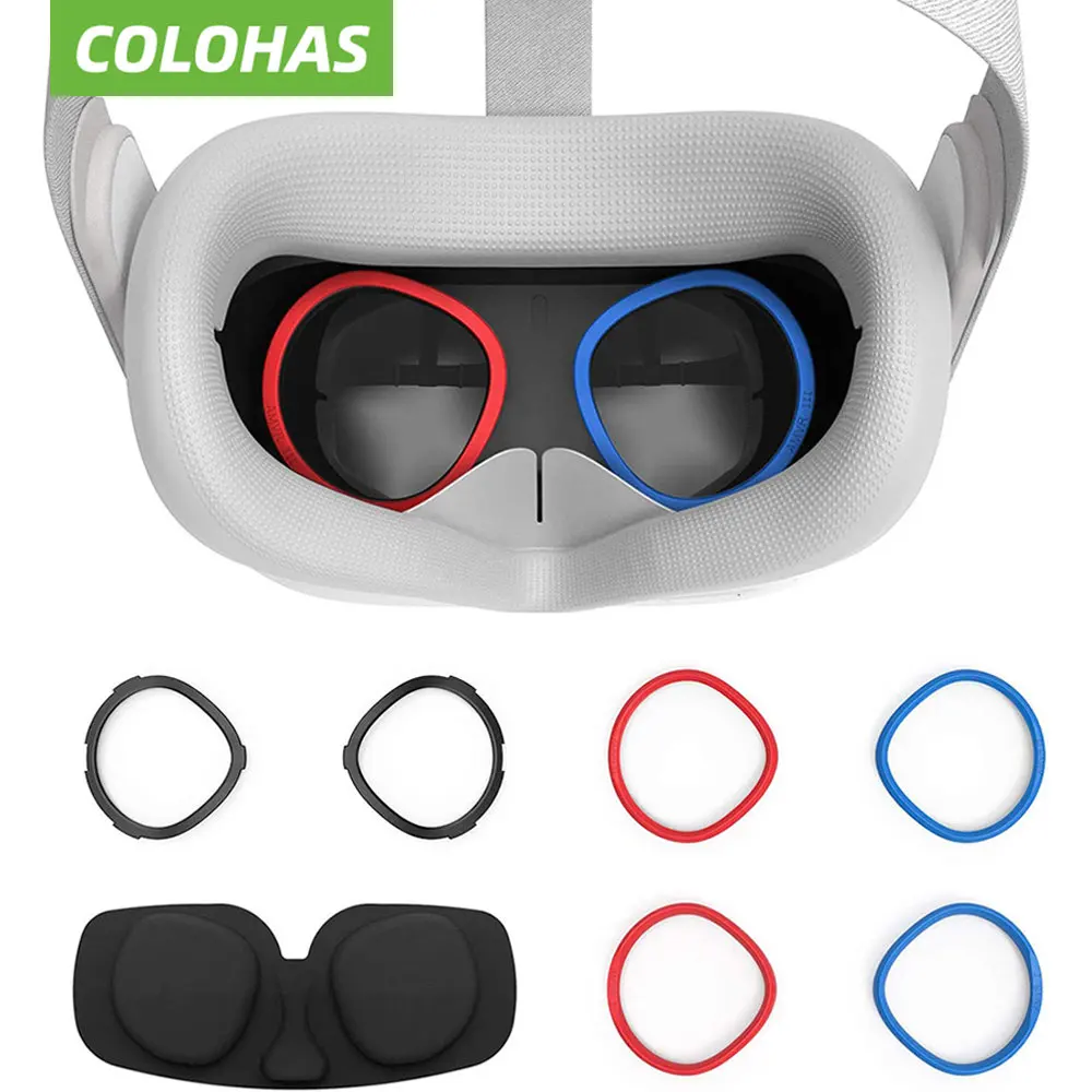 

3-в-1 силиконовый чехол для лица и объектив против царапин кольцо для Oculus Quest 2 Водонепроницаемый Анти-мазок для Oculus Quest аксессуары