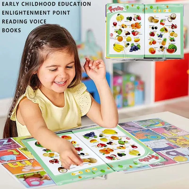 영어 터치 사운드북 0-6세 어린이용 어휘 학습 인지력 향상 오디오 조기 교육 교육용 장난감 생일 선물