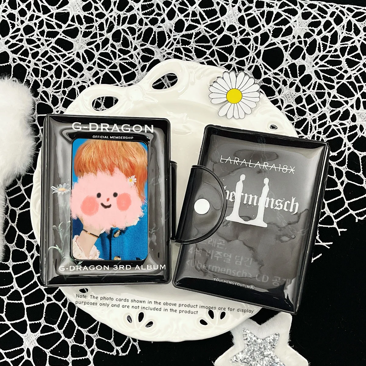 Black Daisy Gd Album Photo Card Storage Card Holder, Kpop Bright