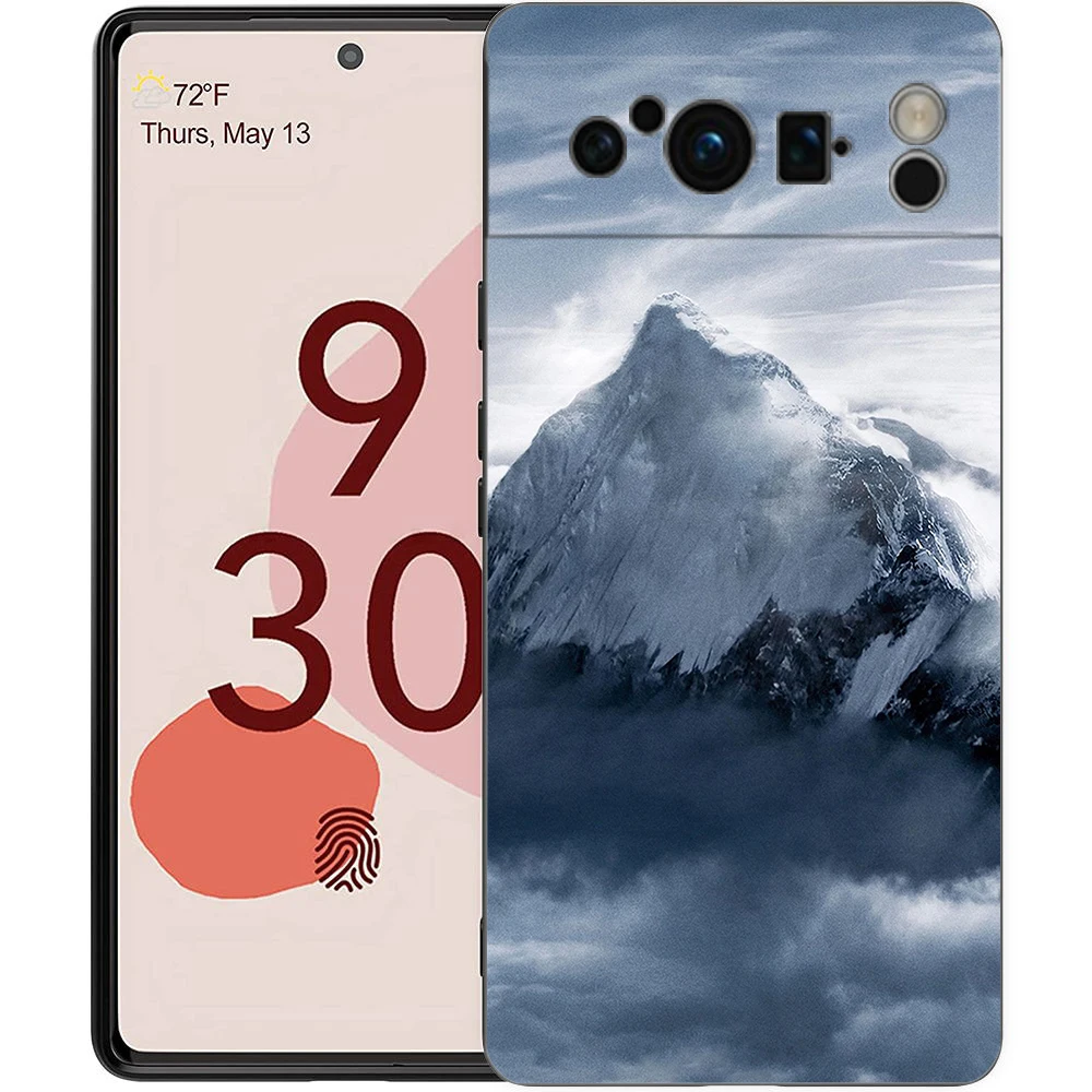 Everest Mountain Soft Shockproof TPU Phone Case - Stylish Black Cover