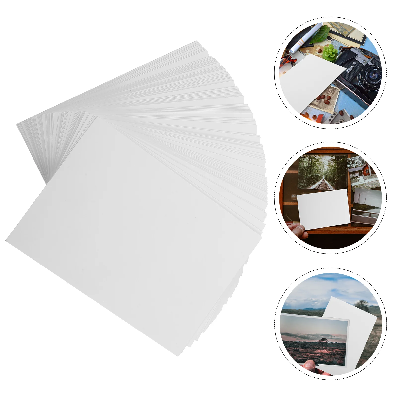 

100 Sheets Printer Paper 6-inch Photo Printing Papers for White Brochure High Glossy Photographic