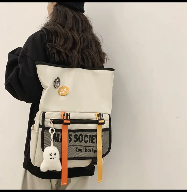 2023 Fashion High-capactiy Vintage Backpack Japanese Multifunctional School Bags For Boys Gilrs Casual Messenger Crossbody Bag