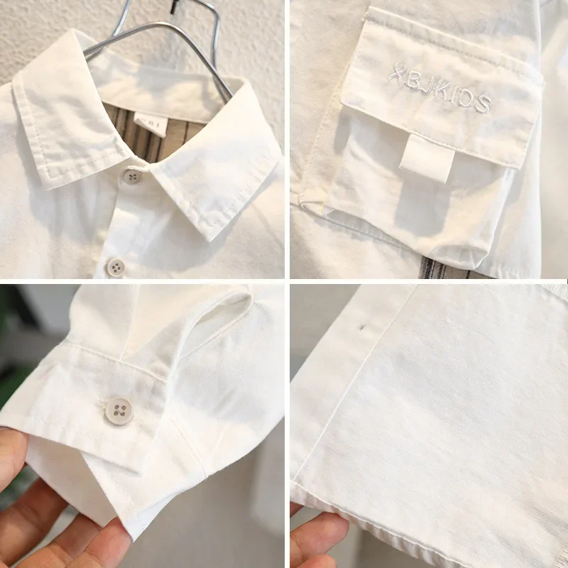 Children's Long Sleeve Shirt Jacket Casual Handsome Boy Clothes Stylish Boys' Blouse Autumn Fashion for Kids