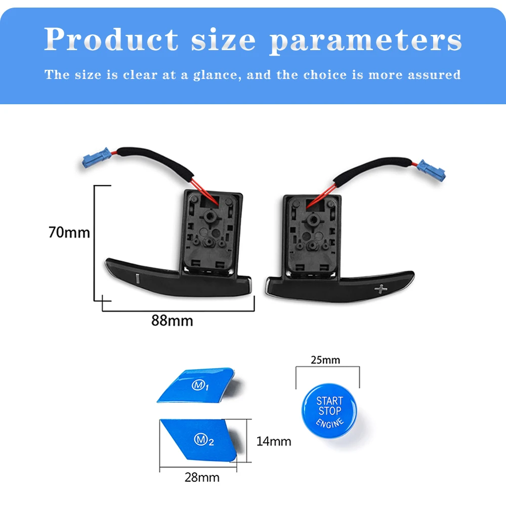 

Car Steering Wheel Paddle Shifter Extension for BMW M5 M6 F06 F07 F10 F11 F12 F13 M1 M2 Switch Engine Start Stop Button Cover