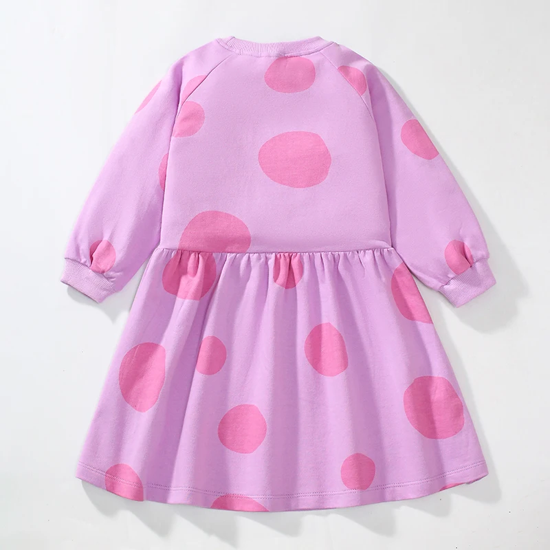 2025 New Autumn Spring Baby Girls Children's Clothing Kids Clothes Long Sleeves Cartoon Bees Dress Cotton