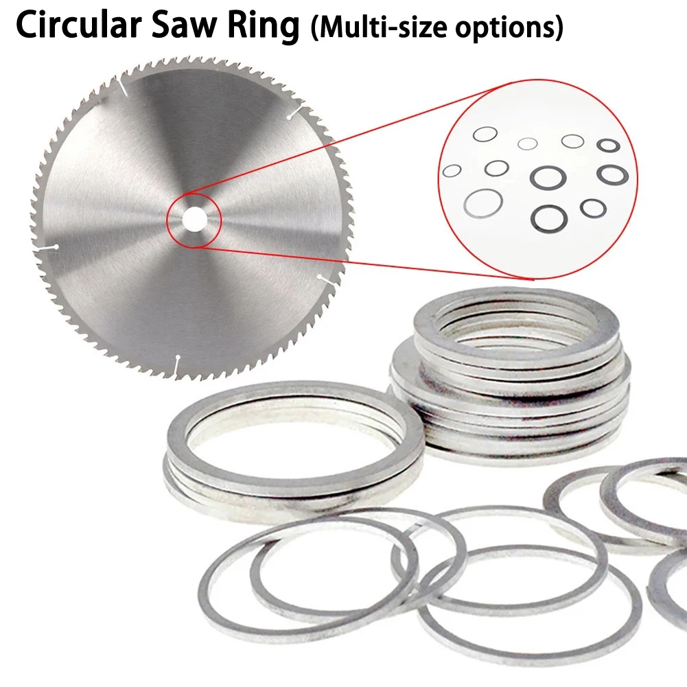 Circular Saw Blade Reducing Rings Conversion Ring Cutting Disc Aperture Gasket Inner Hole Adapter Ring Woodworking Tool Washer finger sizing measuring stick aluminum metal rings ring gauges hand loop size 0 13mm us uk jp eu jewelry tool equipment