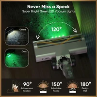 Aspirateur sans fil LAMZIEN V12PRO, 32000PA/40 min d'autonomie, filtration HEPA efficace, avec phare LED vert, brosse anti-emmêlement en forme de V pour sols durs, tapis et poils d'animaux 5