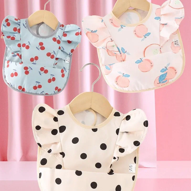 

Baby Food Bib Waterproof and Soil-proof No-wash Children's Overalls Boys Girls Baby Food Pocket Children Sleeveless Summer Apron