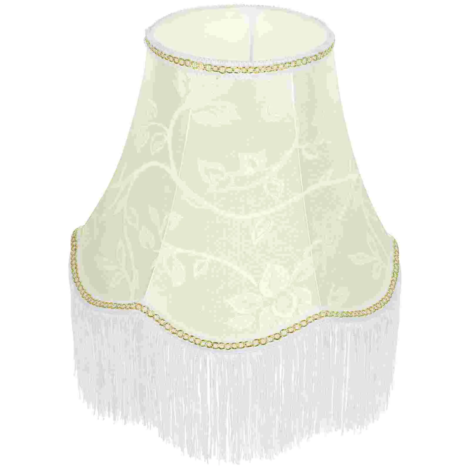 

Винтажный абажур-лампа в викторианском стиле, Европейский тканевый абажур с кисточками, античный цветочный абажур, E27, настольная лампа