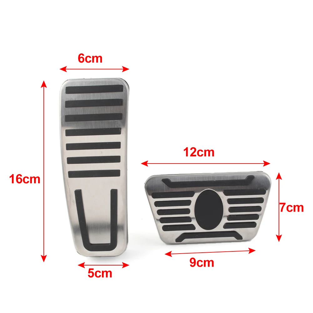 2Pcs Car Gas & Brake Pedal Pad Cover Kit For Maserati Levante-For Quattroporte Ghibli 2014-