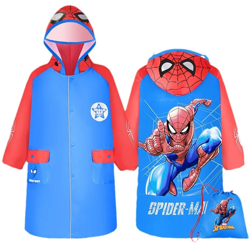 Children Raincoat Girls Frozen with Schoolbags Thickened Toddler Children Baby Pupils Poncho Rain Coats Waterproof with Hood