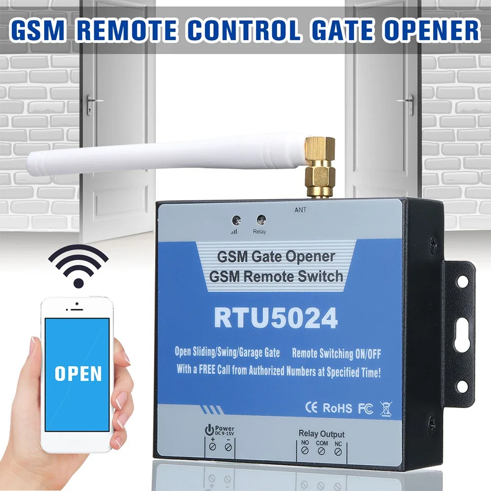 Safety RTU5024 GSM Gate Opener Relay Wireless Remote Door Access Switch Free Call for Household Bedroom Ornaments
