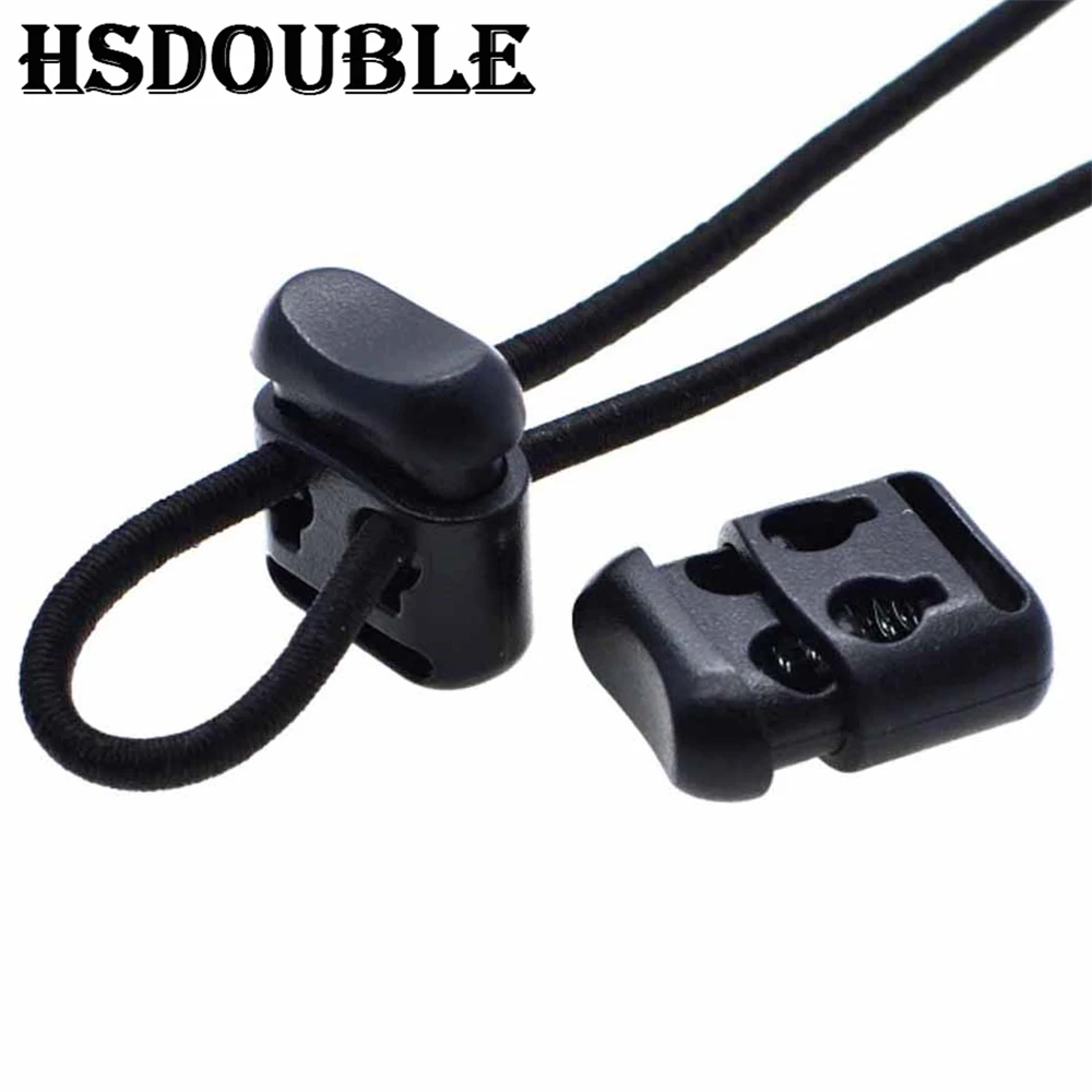 2 Hole Cord Locks Toggle Clip Buckle Rope Cord Lock Stopper Black 10 Pcs/Pack cord lock stopper cord stopper cord lock cord end lock