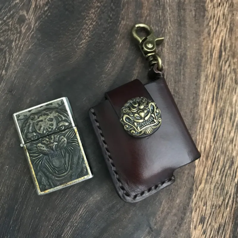 Lighter Case Protective Sleeve Genuine Leather Lighter Storage Holster