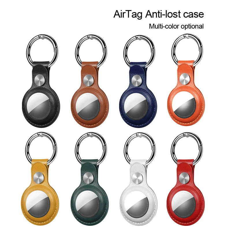 

For Airtag Apple Case Anti-Lost Device Locator Keychain Kids Pet Mobile Wallet Tracker Leather Protective Case Mutiple Use Tools