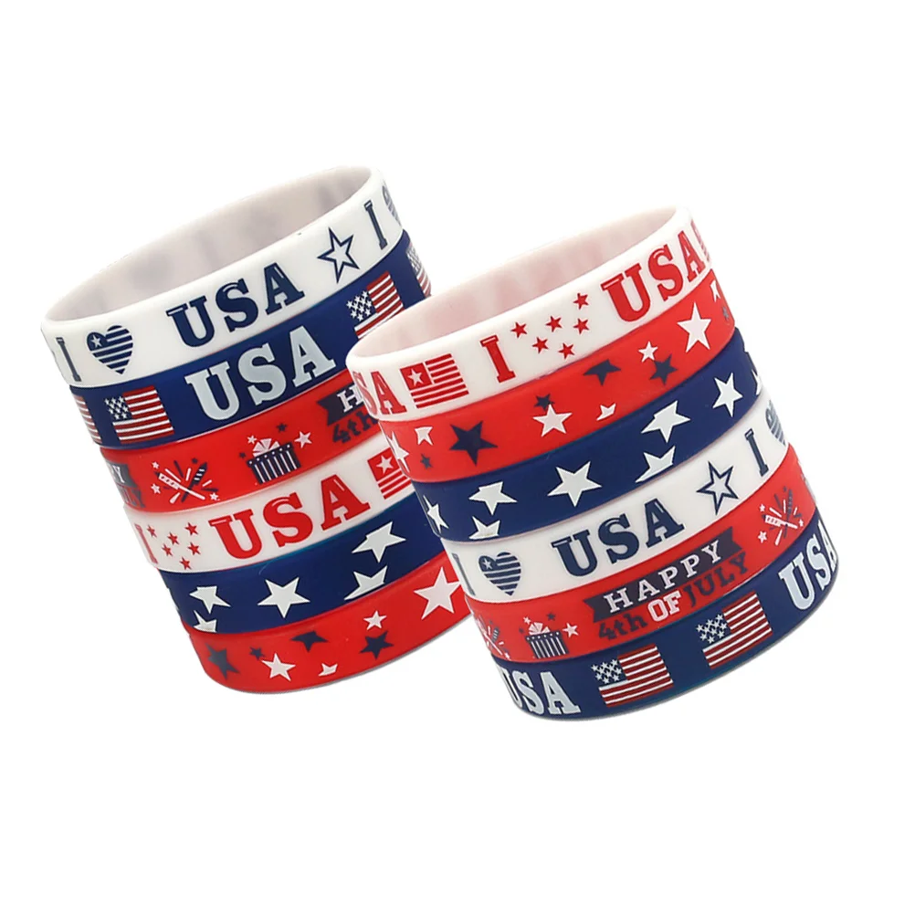 

12 шт., силиконовый браслет на запястье