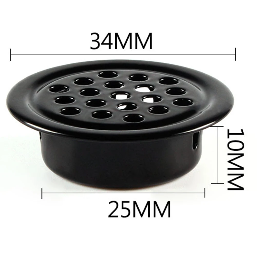 10pcs Vent Covers Round Cabinet Air Duct Vent Mesh Hole Plug Decoration Cover Wardrobe Grille Ventilation Door Systems
