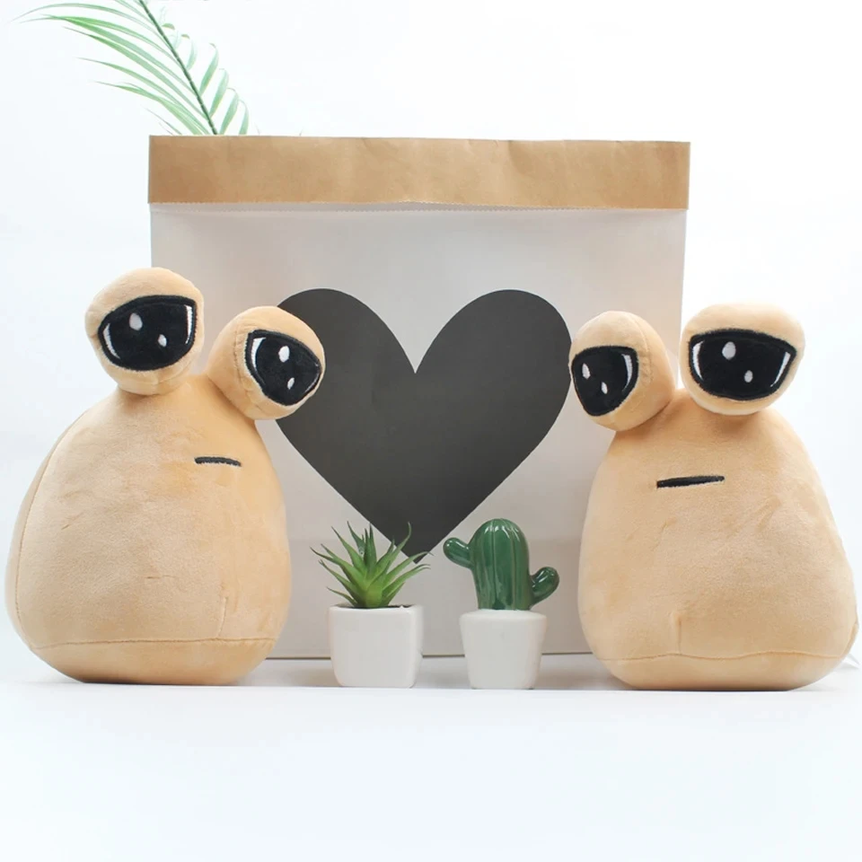 My Pet Alien Pou Plush Toy Kawaii Alien Pet Doll Cute Pou Stuffed Toys Soft Pillow Plush Animal Gift Toys For Kids Girls
