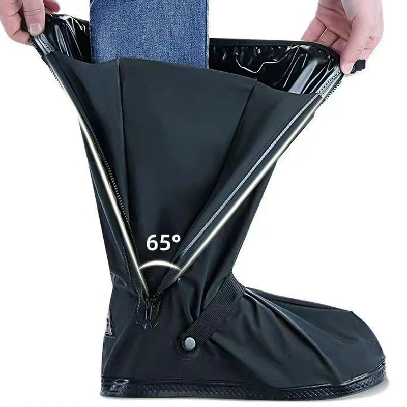 Shoe Covers High Tube Outdoor Waterproof Rain Anti-Slip Cycling Shoe Covers Motorcycle Pocket Service Hiking Shoes Fishing Wading Play Water shoe covers