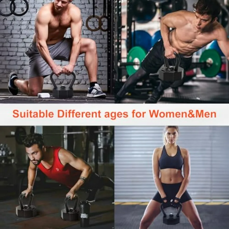 Adjustable Kettlebell with Inverted U-Handle, for Full-Body Workouts,with Screw Rod