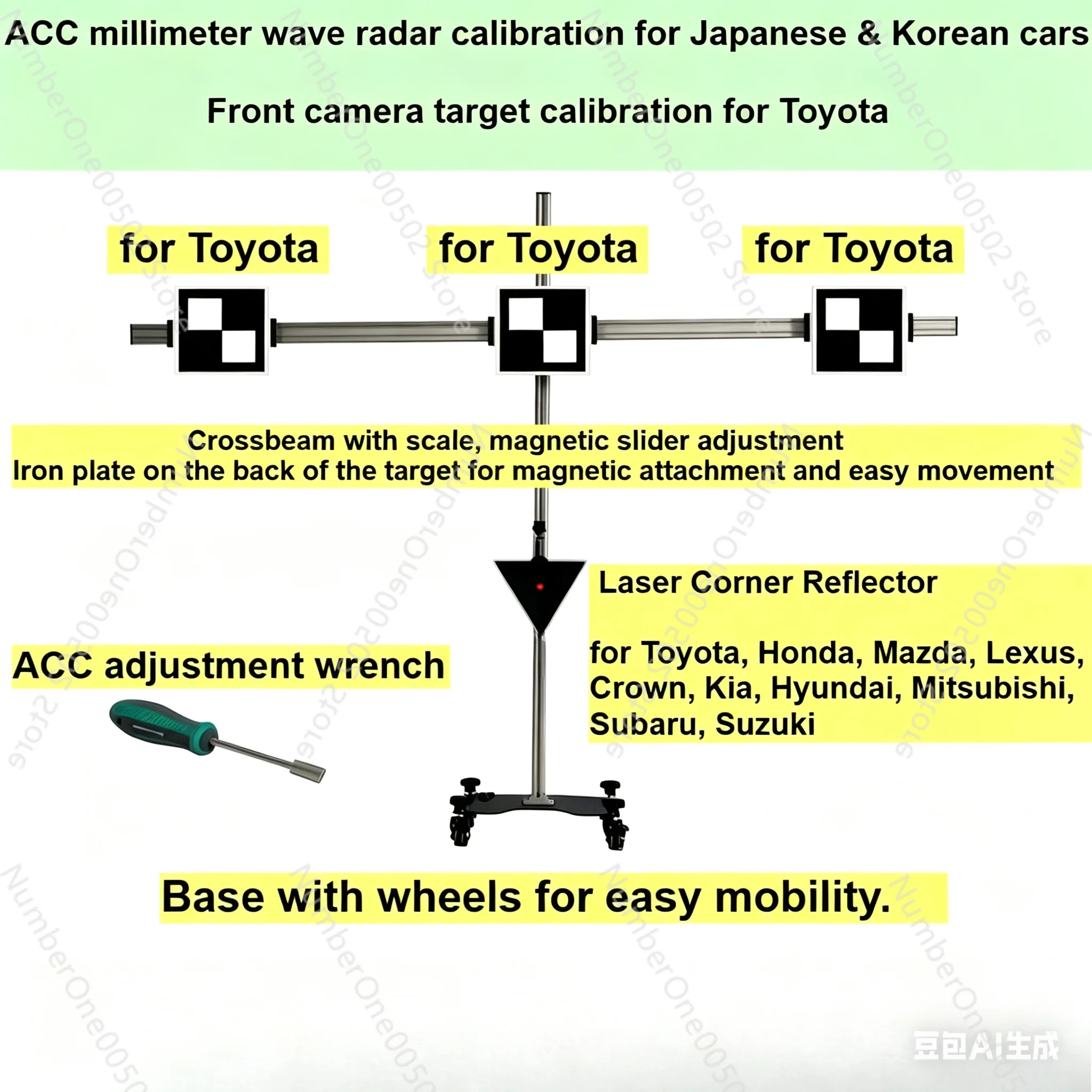ADAS Calibration Tool with ACC mmWave Radar for Honda,Mitsubishi,Subaru,Suzuki,K