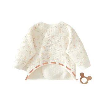 سترة أطفال عالية الجودة لحديثي الولادة من عمر 0 إلى 3 أشهر، معطف أطفال بناتي بنمط كرتوني ناعم ودافئ 6