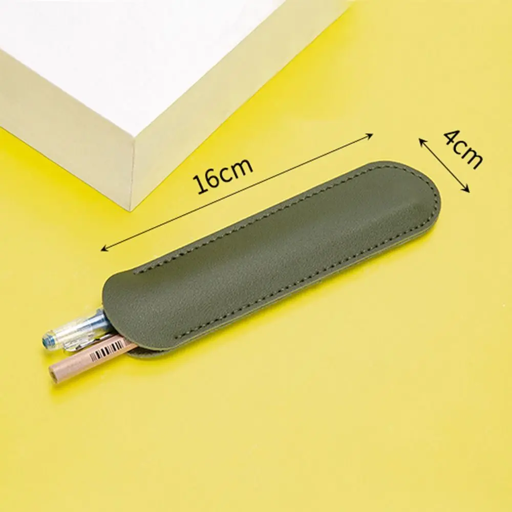 PU Leather Pencil Case Pen Storage Bag 1Pcs