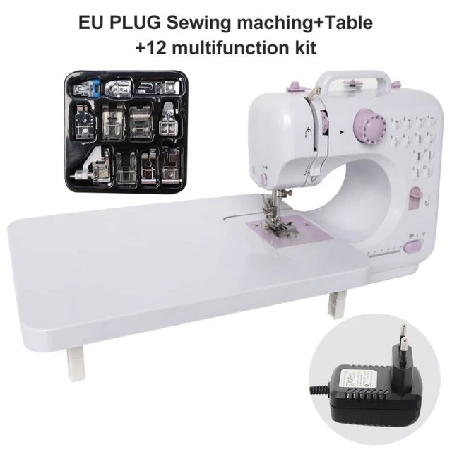 Portable Sewing Machine Mini Electric Household Crafting Mending Overlock  12 Stitches with Presser Foot Pedal - AliExpress