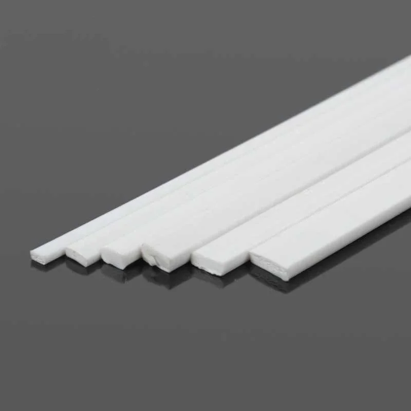 5-100개 건축 모형 제작 막대, 정밀 DIY 프로젝트 및 프로토타이핑을 위한 흰색 ABS 사각 플라스틱 스틱