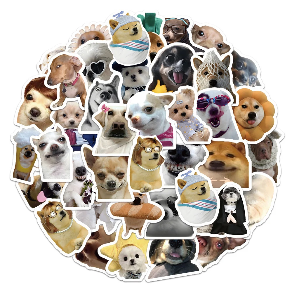 10,40,80 Stk. Süße Hunde Sticker Pack, Lustige Kawaii Cartoon