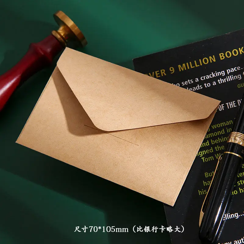 20ピース/ロット黒と白のクラフト紙の封筒,ヴィンテージのヨーロピアンスタイルの封筒,名刺や学校への招待状