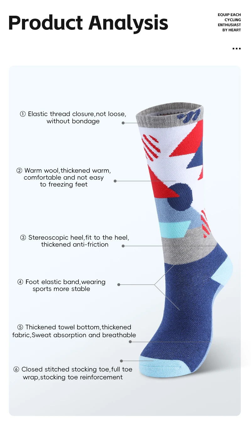 WEST BIKING Winter-Thermo-Skisocken für Kinder, Merinowolle, dick, warm, Sportsocken, Jungen, Mädchen, Radfahren, Skifahren, Kinder-Thermosocken – Detail 6