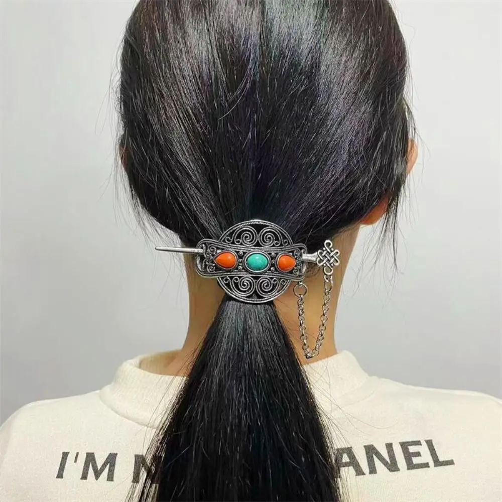 Ethnic Style Retro Hairpin New Chinese Style Hanfu Headwear Hair Sticks for Long Hair Ancient Style Alloy Hair Accessories