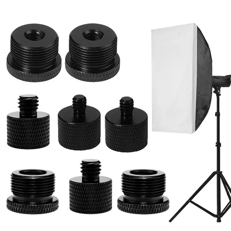 

Mic Thread Adapter 8pcs/set Microphone Tripod Conversion Connector For Camera Conversion Connector For Camera Mic Thread