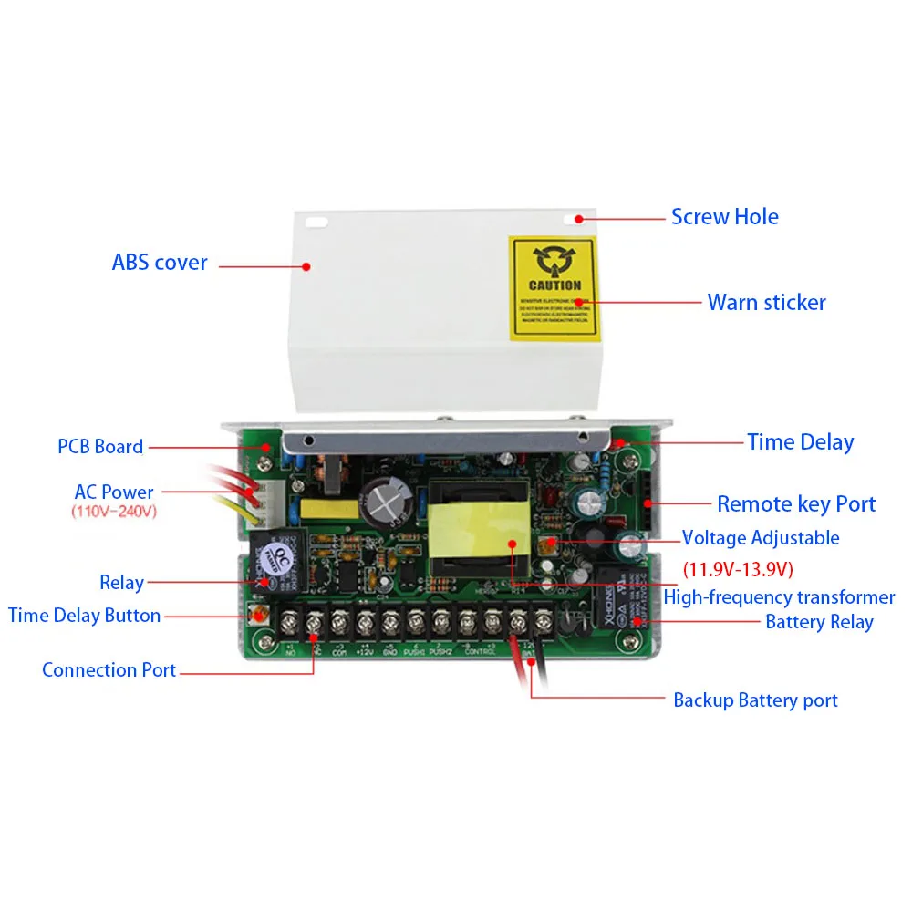 Access Control Power Board AC110-240V DC12-15V 5A Professional Power Controller